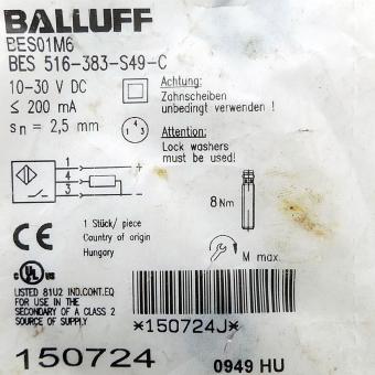 Inductive standard sensor BES01M6 