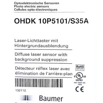 Diffuse laser sensor OHDK 10P5101/S35A 