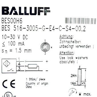 Inductive standard sensor BES00H6 