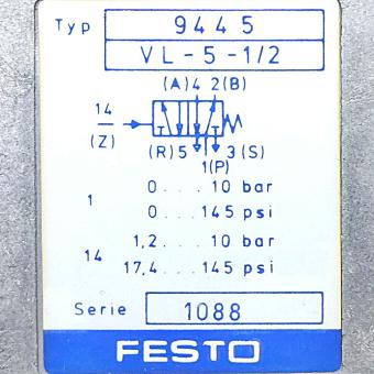 Pneumatic valve VL-5-1/2 