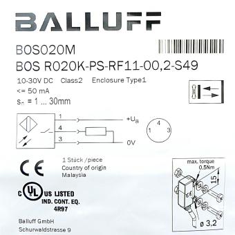 Lichttaster mit Hintergrundausblendung BOS020M 