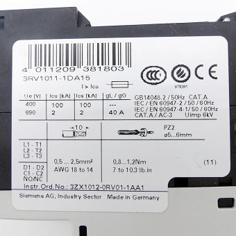 Circuit Breaker 3RV1011-1DA15 