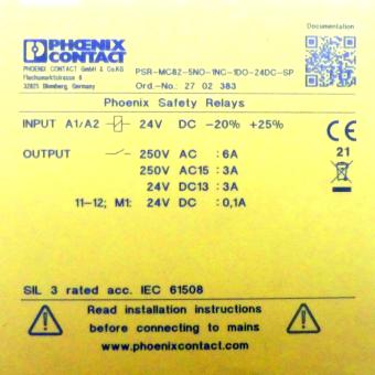 Extension module PSR-MC82-5NO-1NC-1DO-24DC-SC 