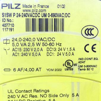 Monitoring Relay S1SW P UB24-240VACDC/UM690VACDC/ta30s 