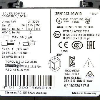 Sirius Thermistor motor protection switch 