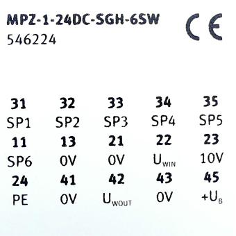 Sollwertmodul MPZ-1-24DC-SGH-6-SW 