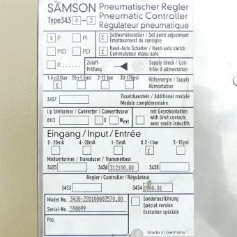 Pneumatic Controller 3430-2 