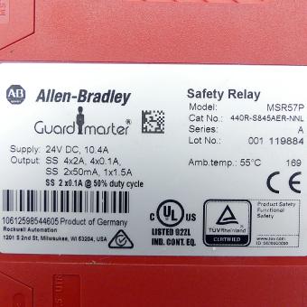 Speed ​​monitoring safety relay MSR57P 