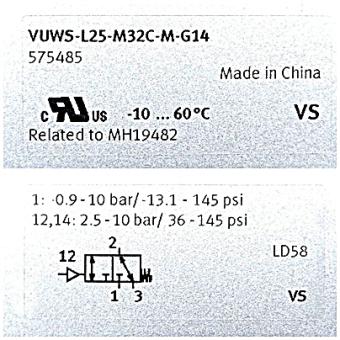 3/2 Wegeventil VUWS-L25-M32C-M-G14 