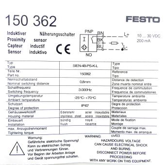 Proximity switch SIEN-4B-PS-K-L 