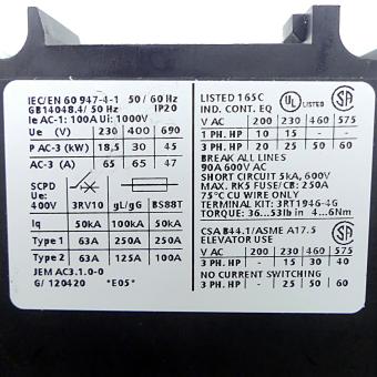 Contactor 3RT1044-3BB40 