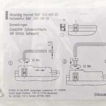 Mounting brackets BMF 305-HW-20 