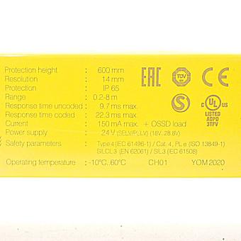 safety light grid PSEN opll4F-s-14-0600 receiver+emitter 