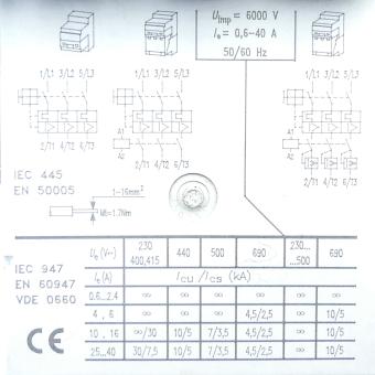 Motor protection switch with auxiliary contact 