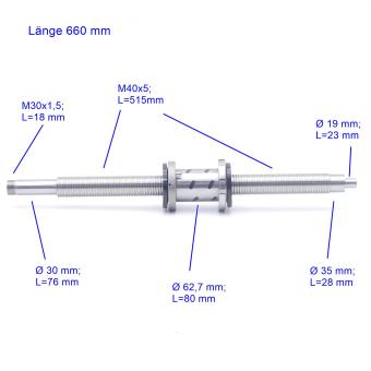 Ball screw drive / spindle TS842500101 