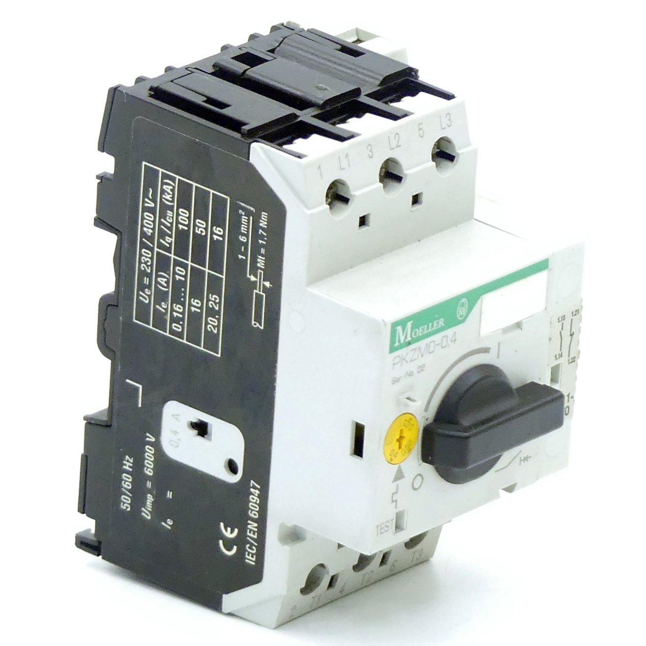 Motor circuit breaker with auxiliary contact 