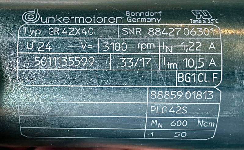 Gleichstrommotor GR 42x40 mit Getriebe PLG42S 