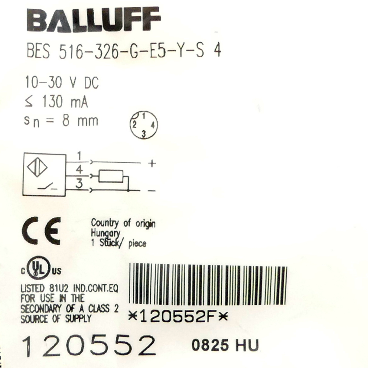 Nährungsensor BES 516-326-G-E5-Y-S 4 