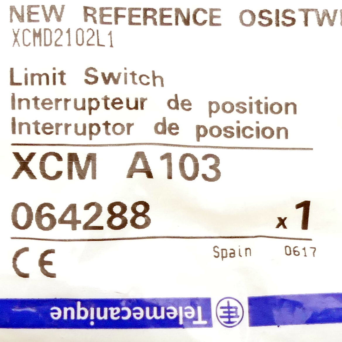 Limit switch plunger  XCM A103 