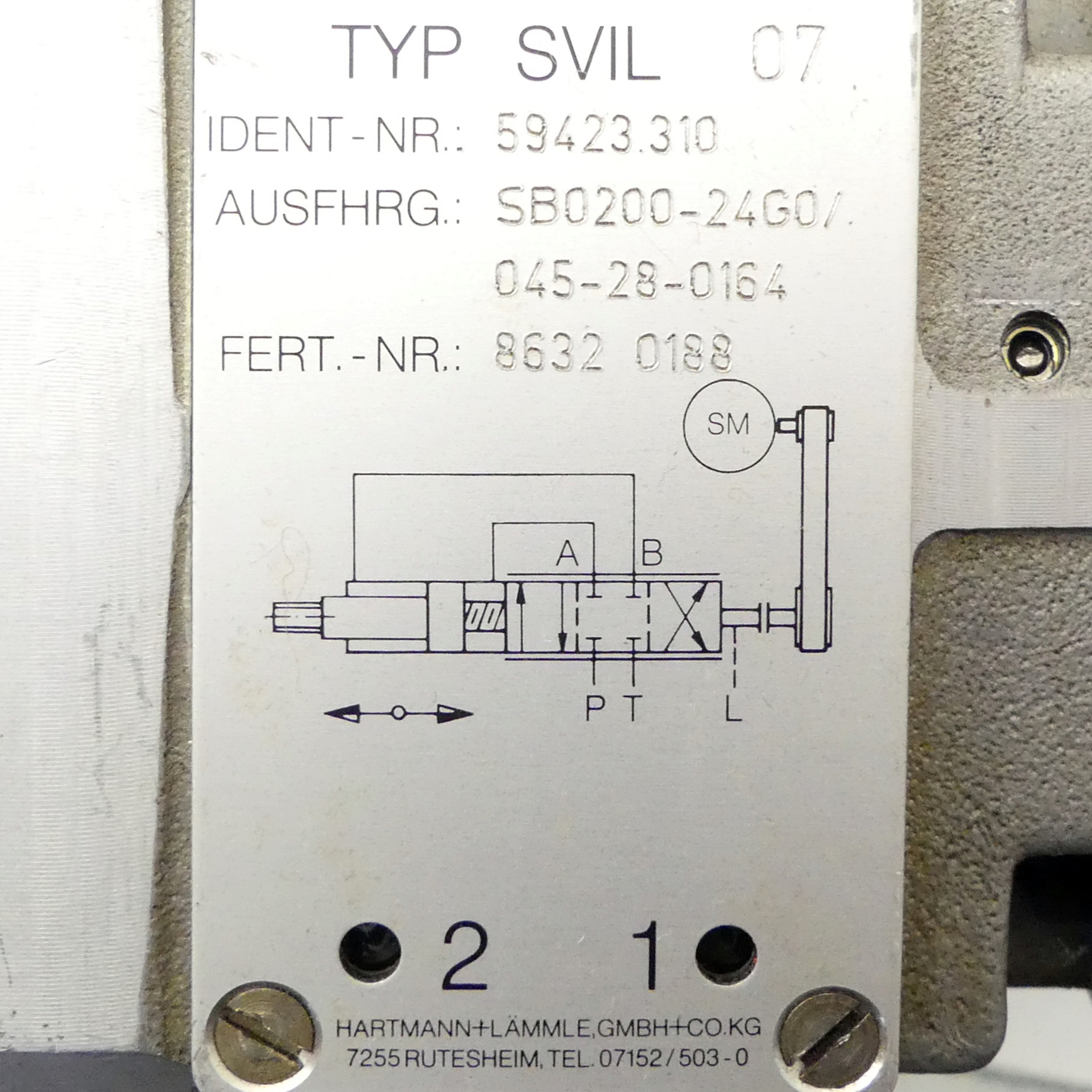 Hydraulic cylinder SVIL 07 