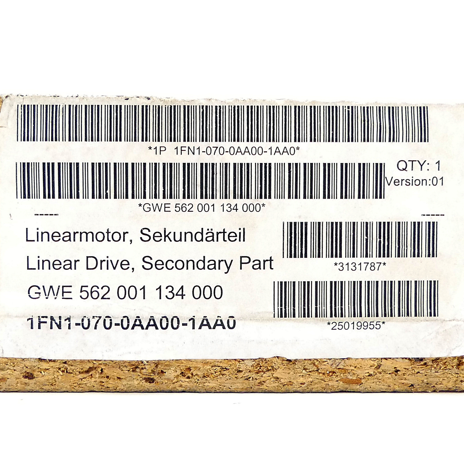 Secondary part for linear motor 