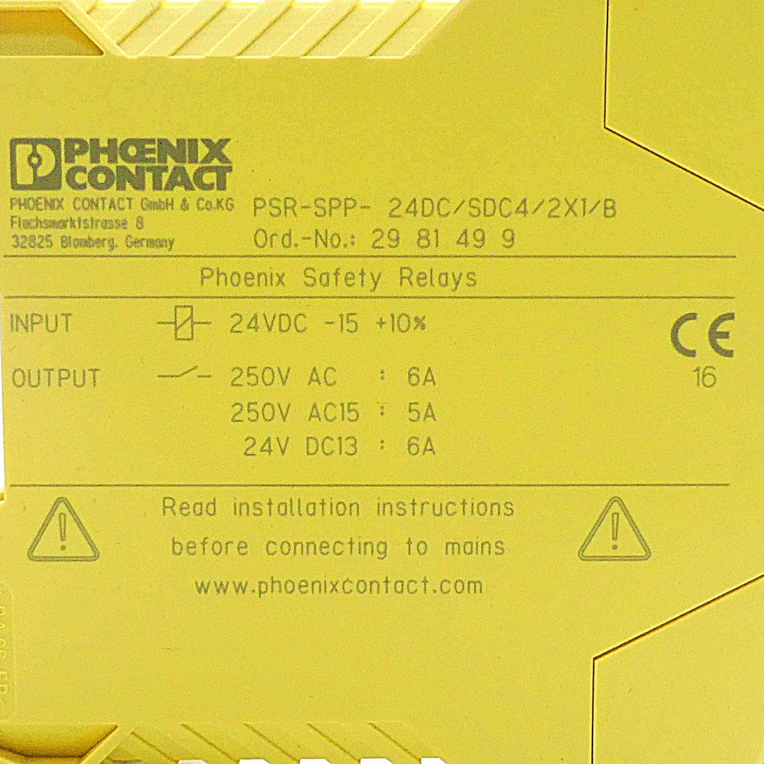 Safety relay PSR-SPP-24DC/SDC4/2X1/B 