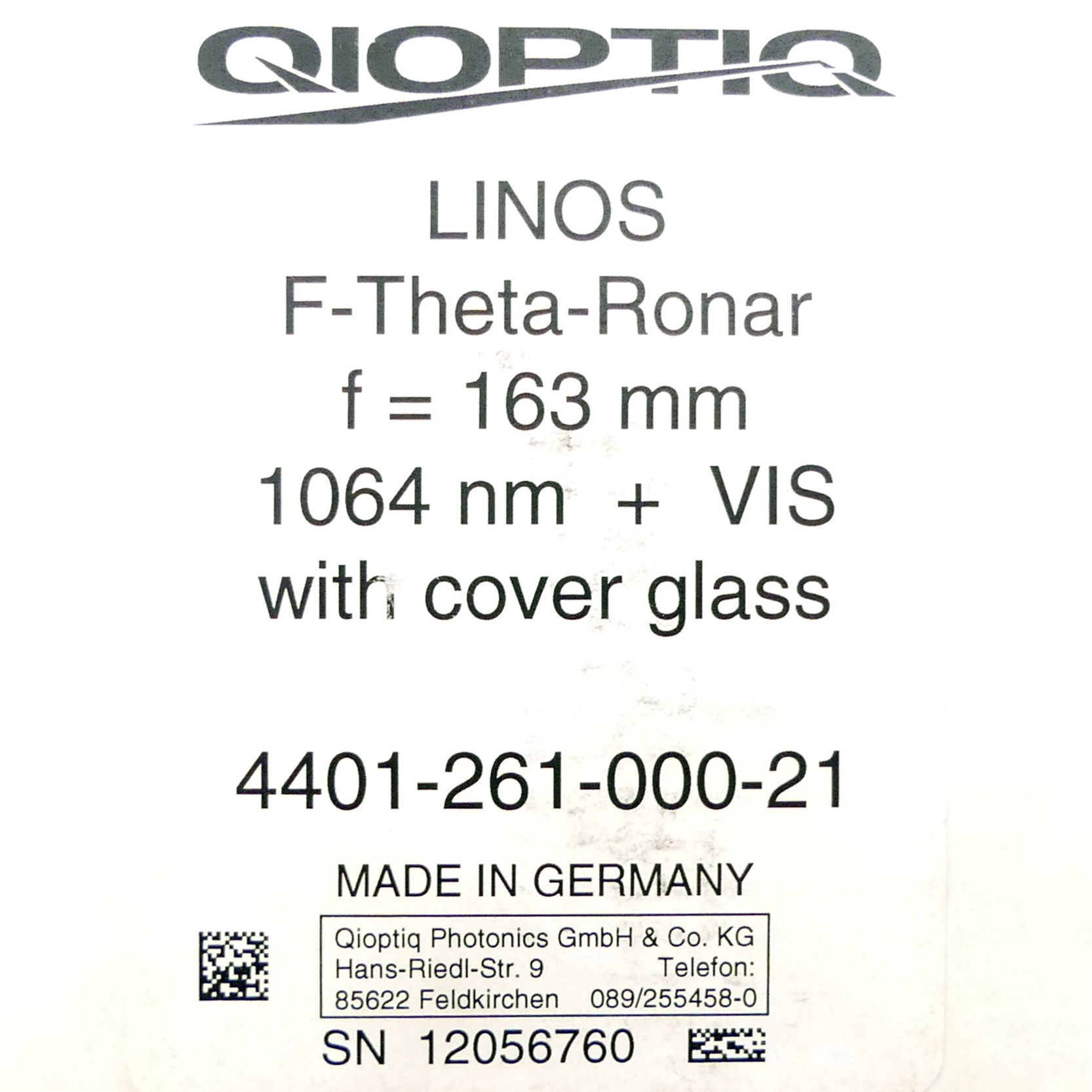 LINOS F-Theta-Ronar Objektiv 