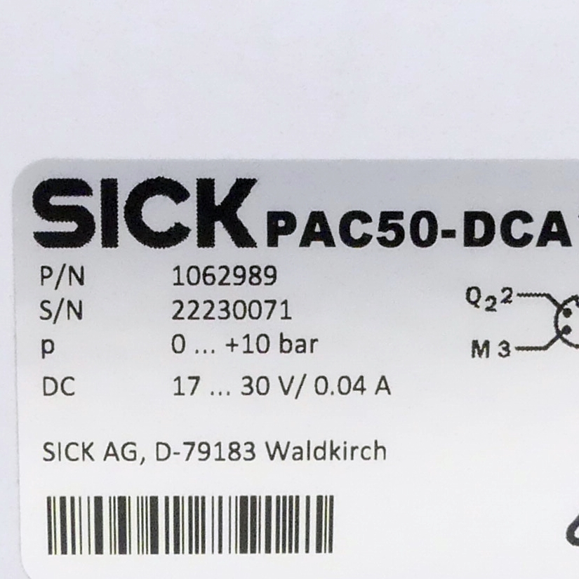 Pressure sensor PAC50-DCA 