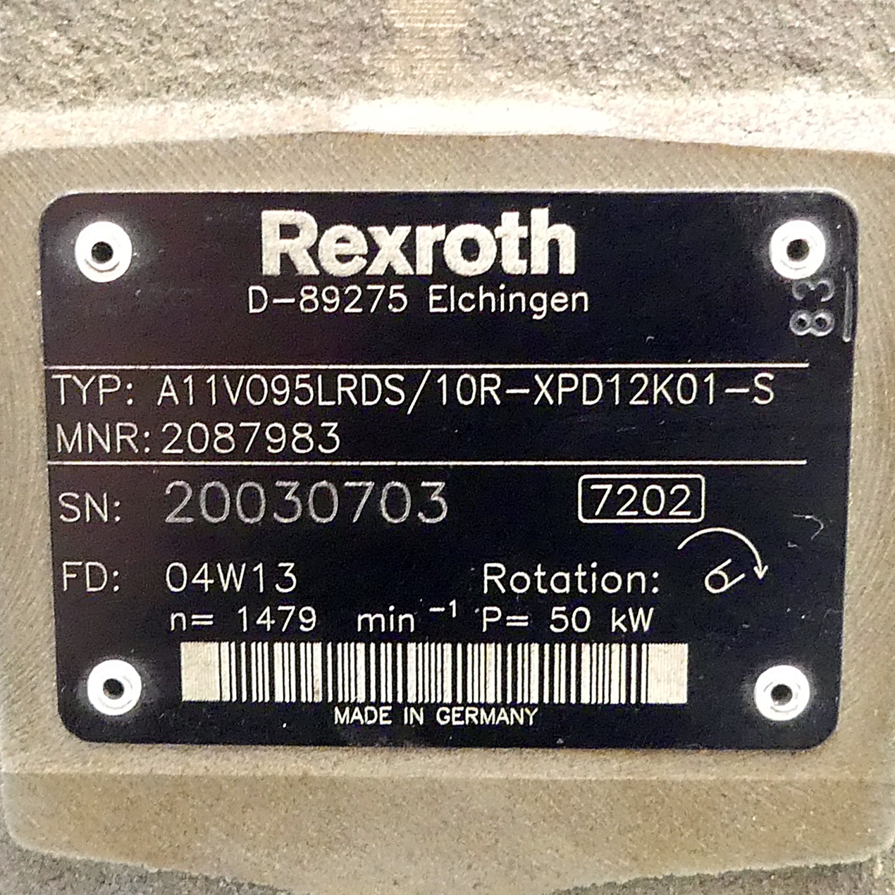 Axialkolbenpumpe A11VO95LRDS/10R-XPD12K01-S 