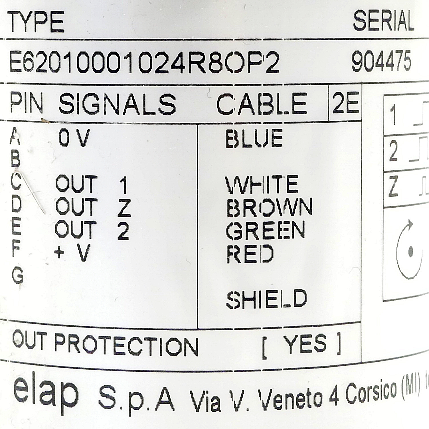 Inkremental Drehgeber (Encoder) E62010001024R8OP2 