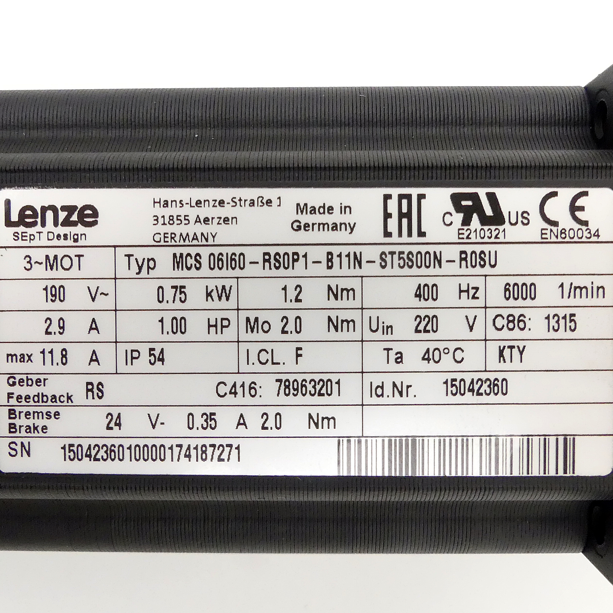 Synchronous servo motors 