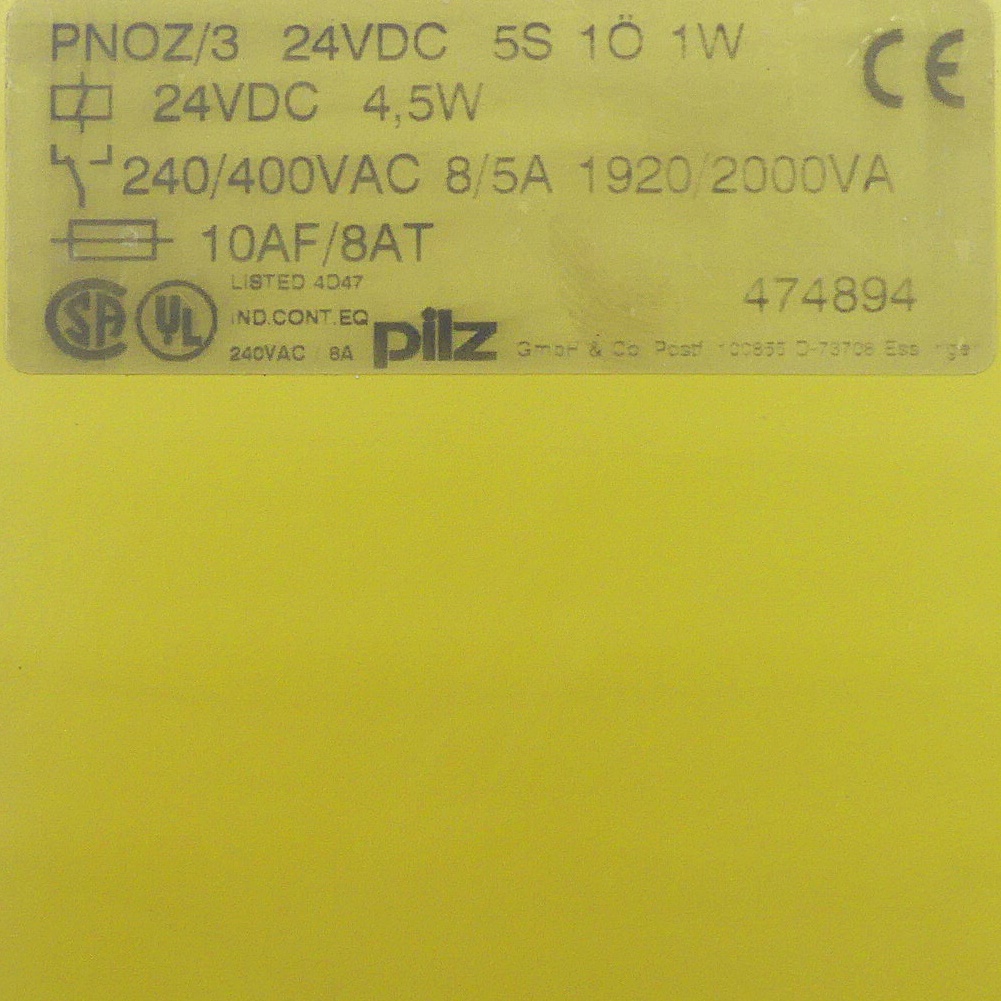 PNOZ 3 24VDC 5S 1Ö 1W Sicherheitsschaltgerät 