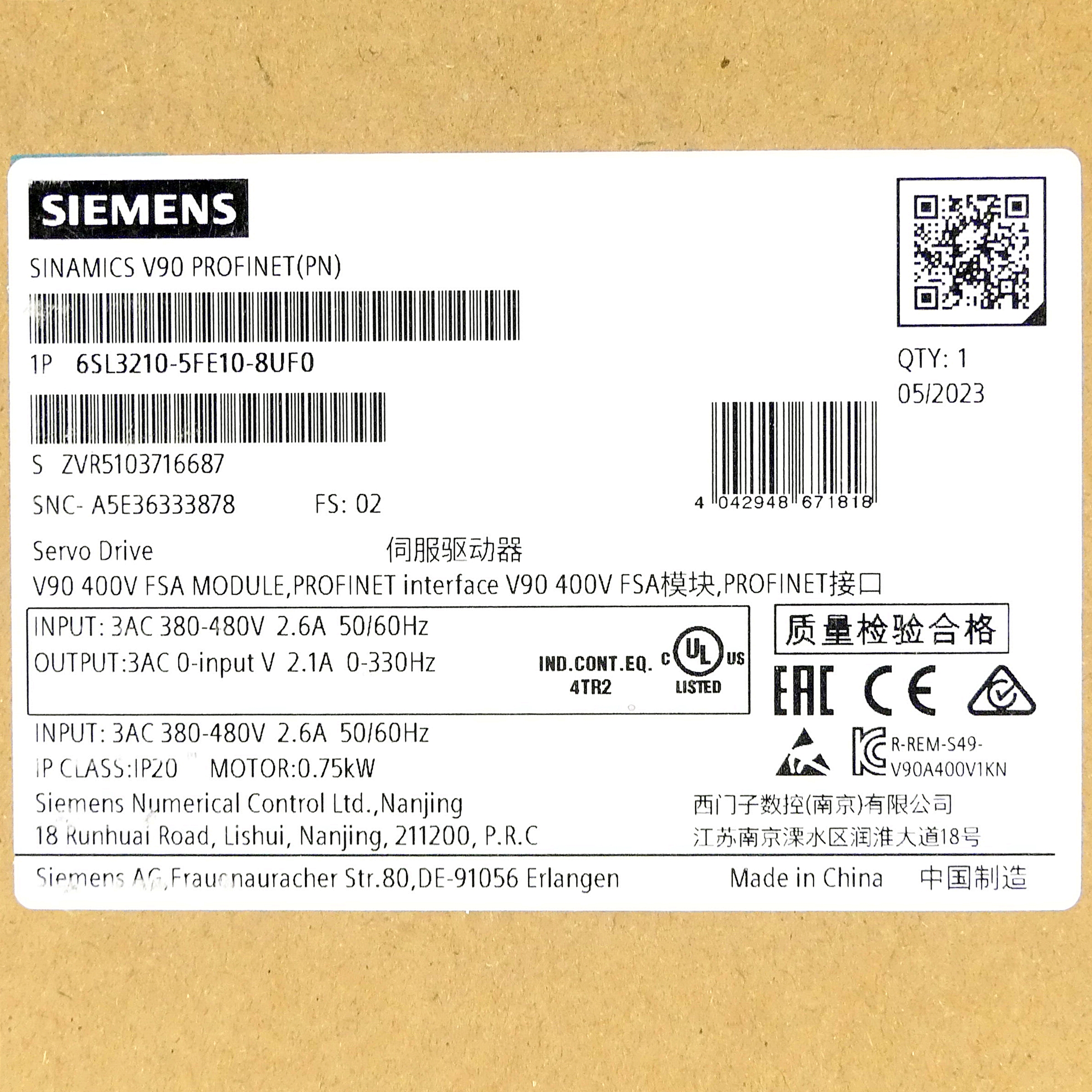 SINAMICS V90 mit PROFINET 