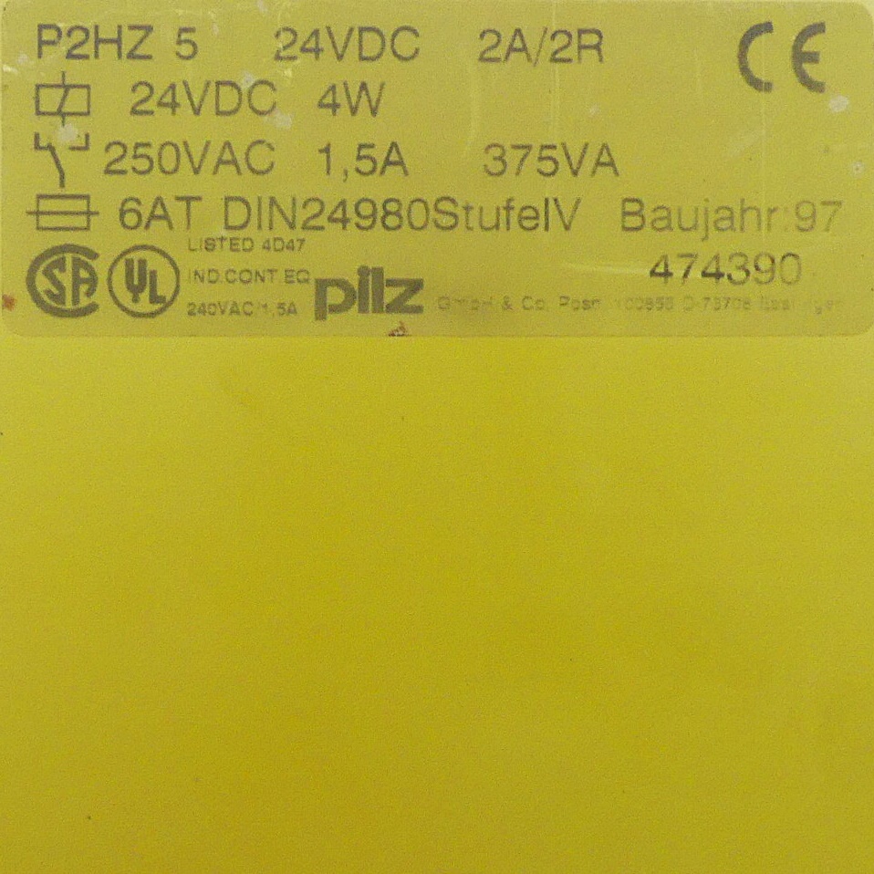 PZHZ 5 24VDC 2A/2R Sicherheitsrelais 