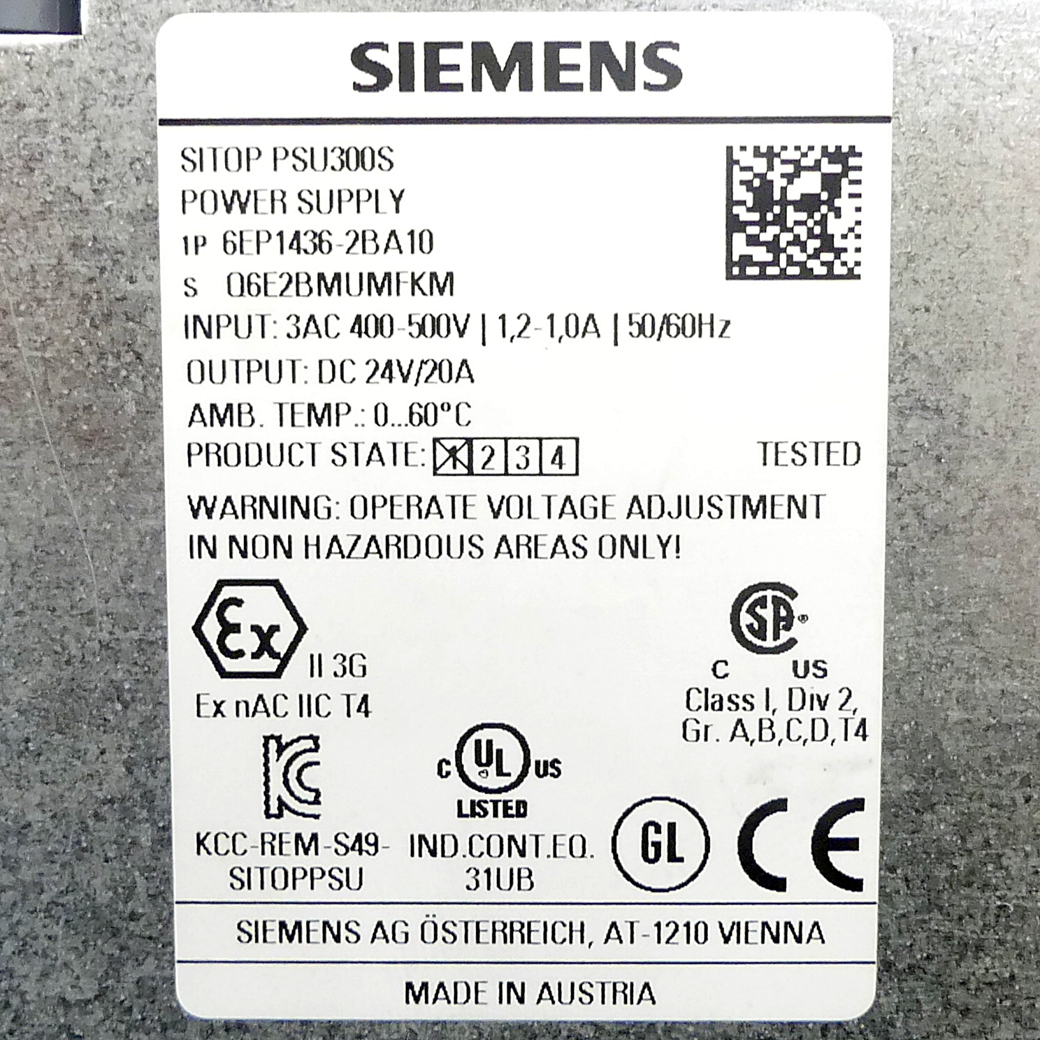 SITOP PSU300S 20 A Geregelte Stromversorgung 