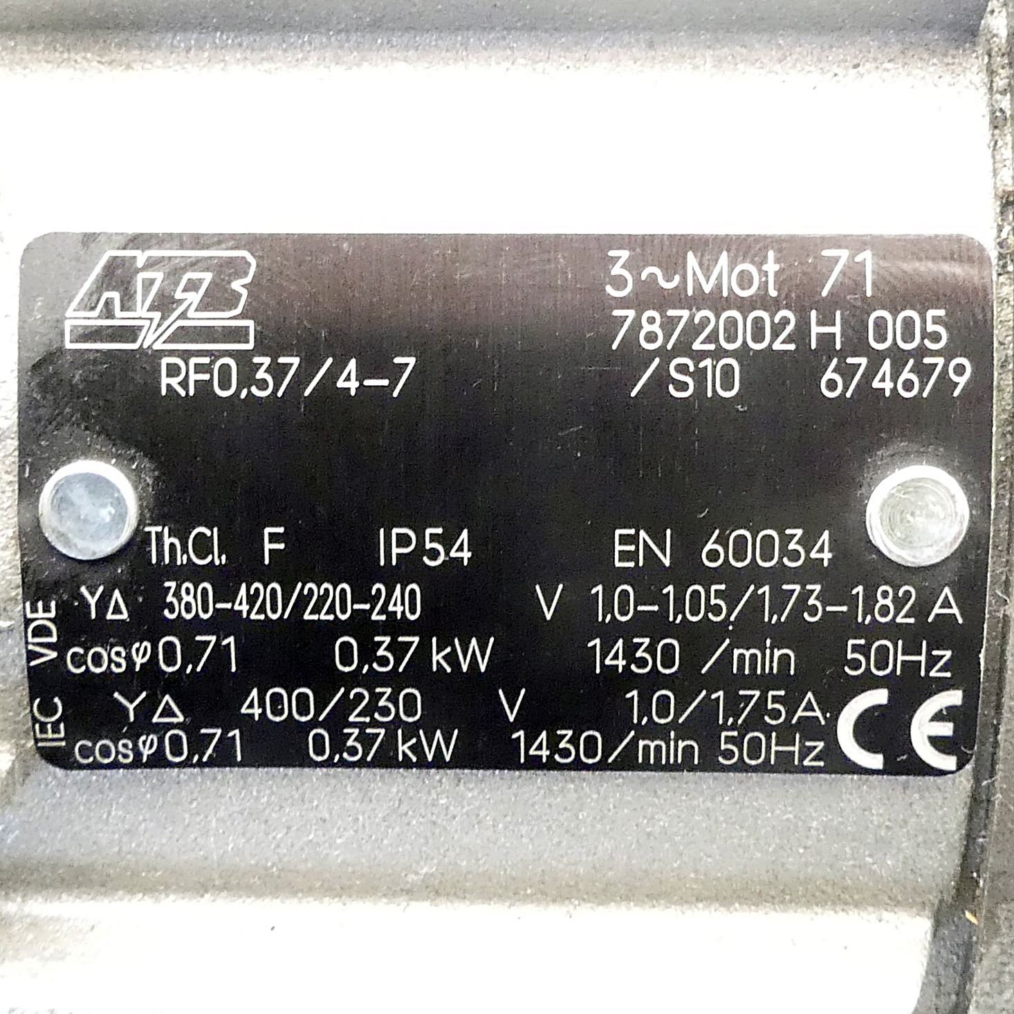 Three-phase motor w. Hydraulic filter 