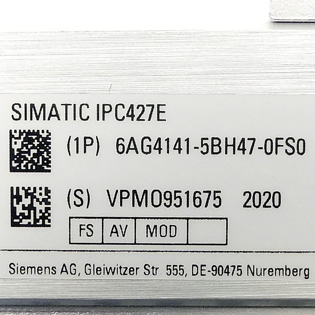 SIMATIC IPC427E Microbox PC 