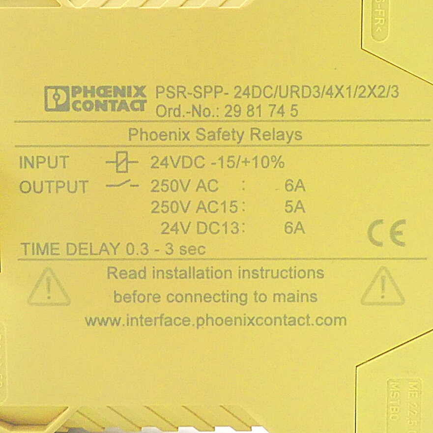 Safety relay PSR-SPP-24DC/URD3/4X1 