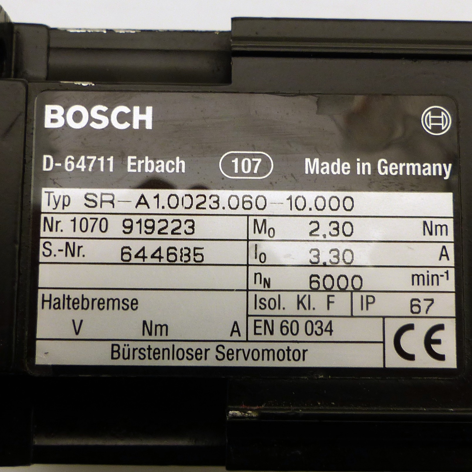 Servomotor SR-A1.0023.060-10.000 