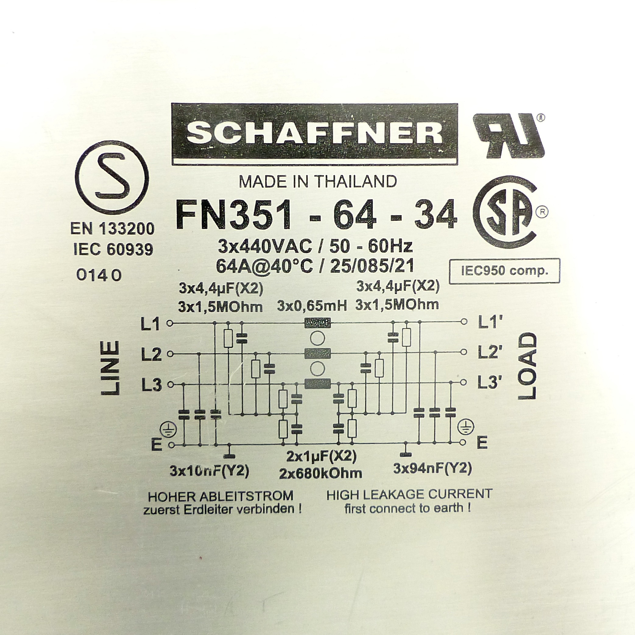 Universeller 3-Phasen EMV-Filter 