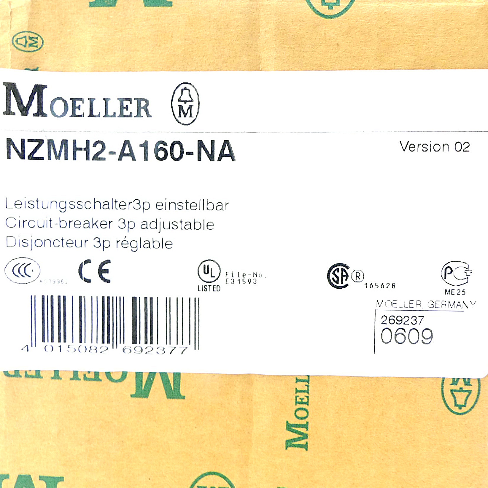 Circuit breaker NZMH2-A160-NA 