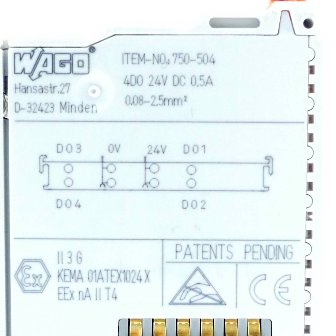 Digital output terminal 750-504 3 pieces 