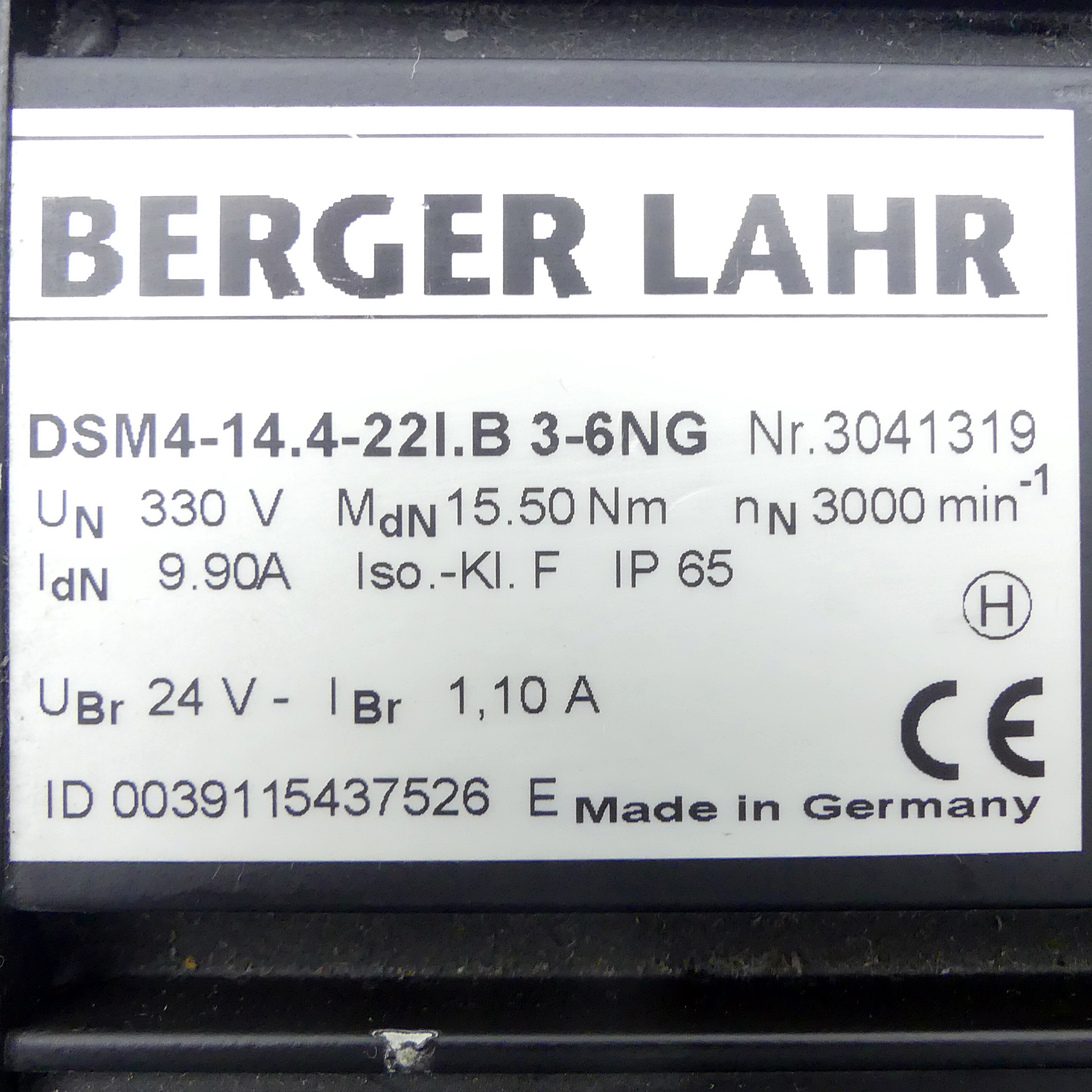 AC-Servo motor mit holding brake DSM4-14-4-22IB3-6NG-330V-NTC 