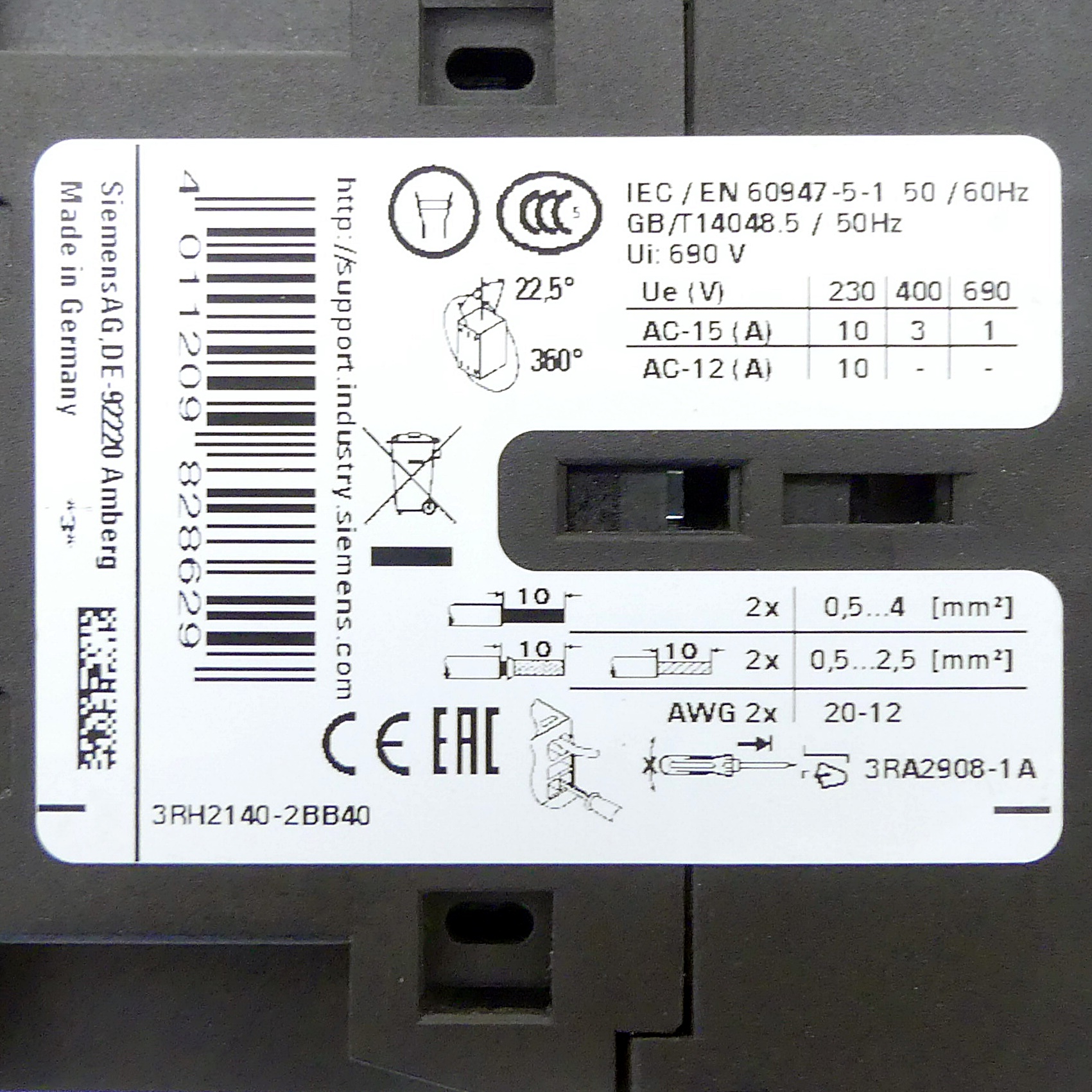 Auxiliary contactor 