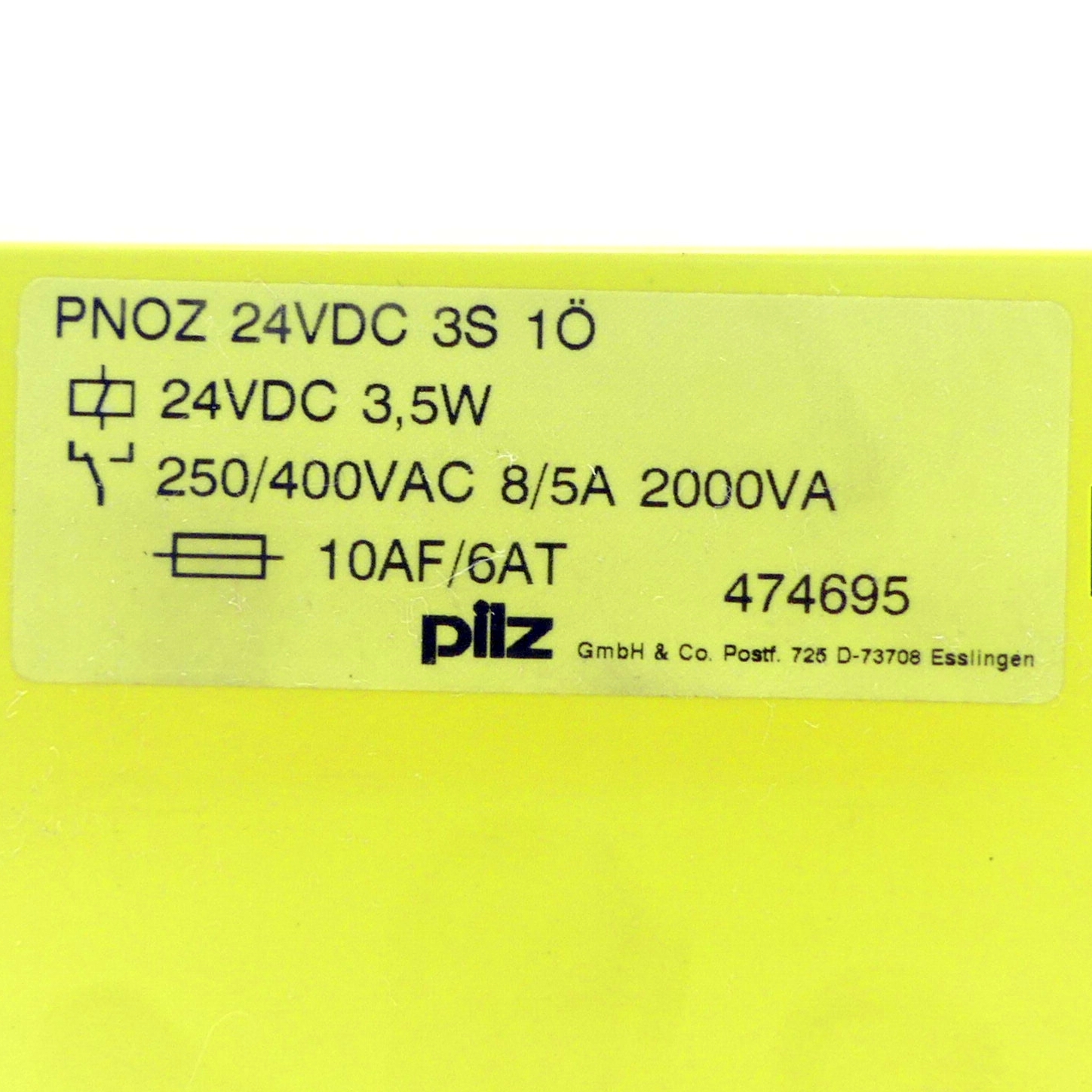 Safety relais PNOZ 24VDC 3S 1Ö 