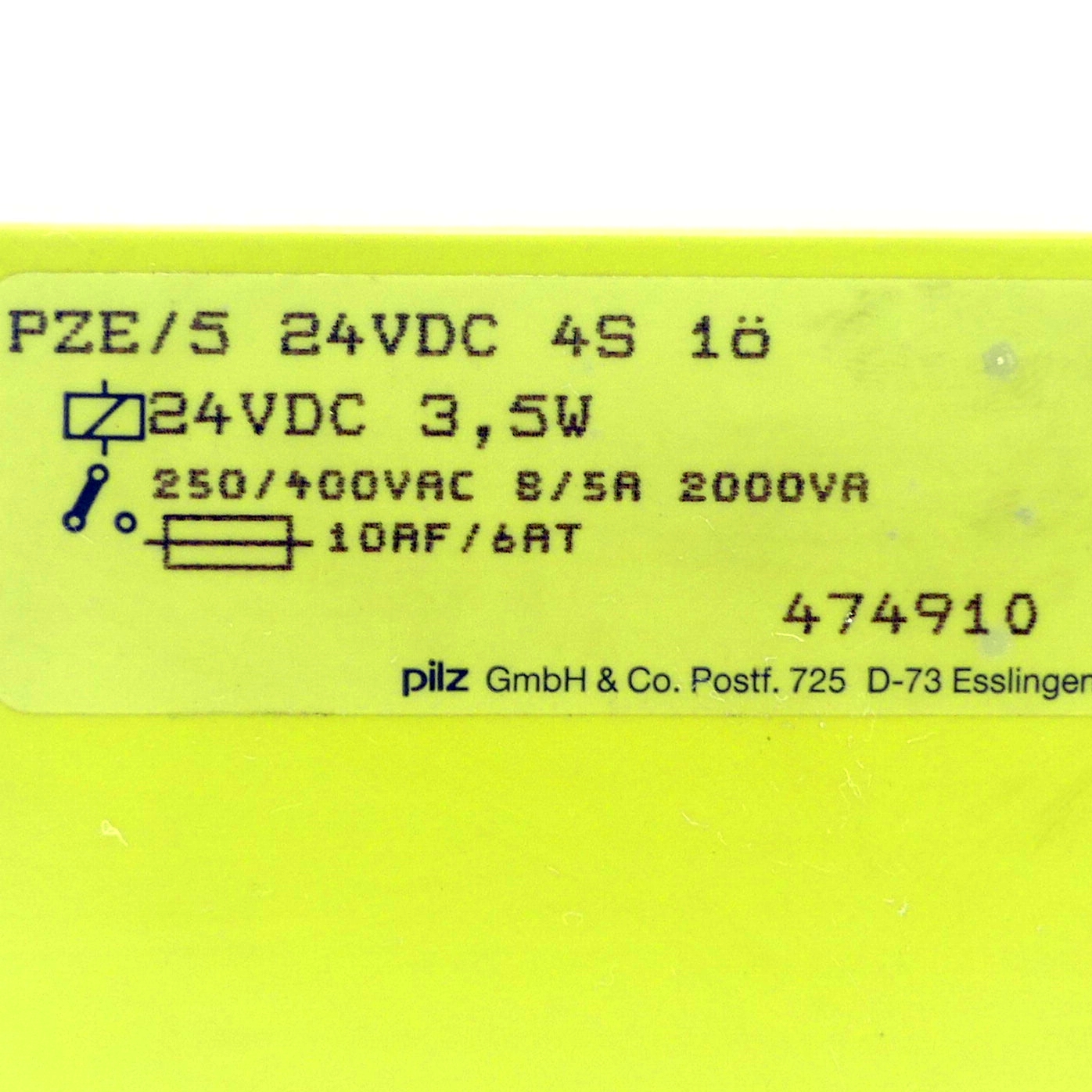 Safety relay PZE/5 24VDC 4S 1ö 