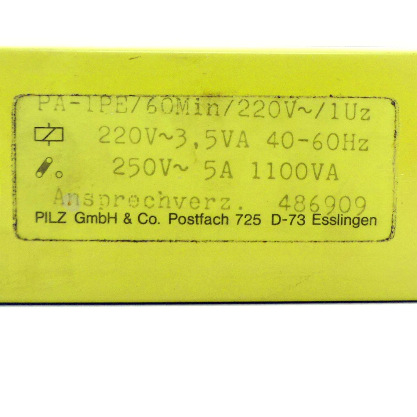 Sicherheitsrelais PA-1PE/60Min/220V~/1Uz 