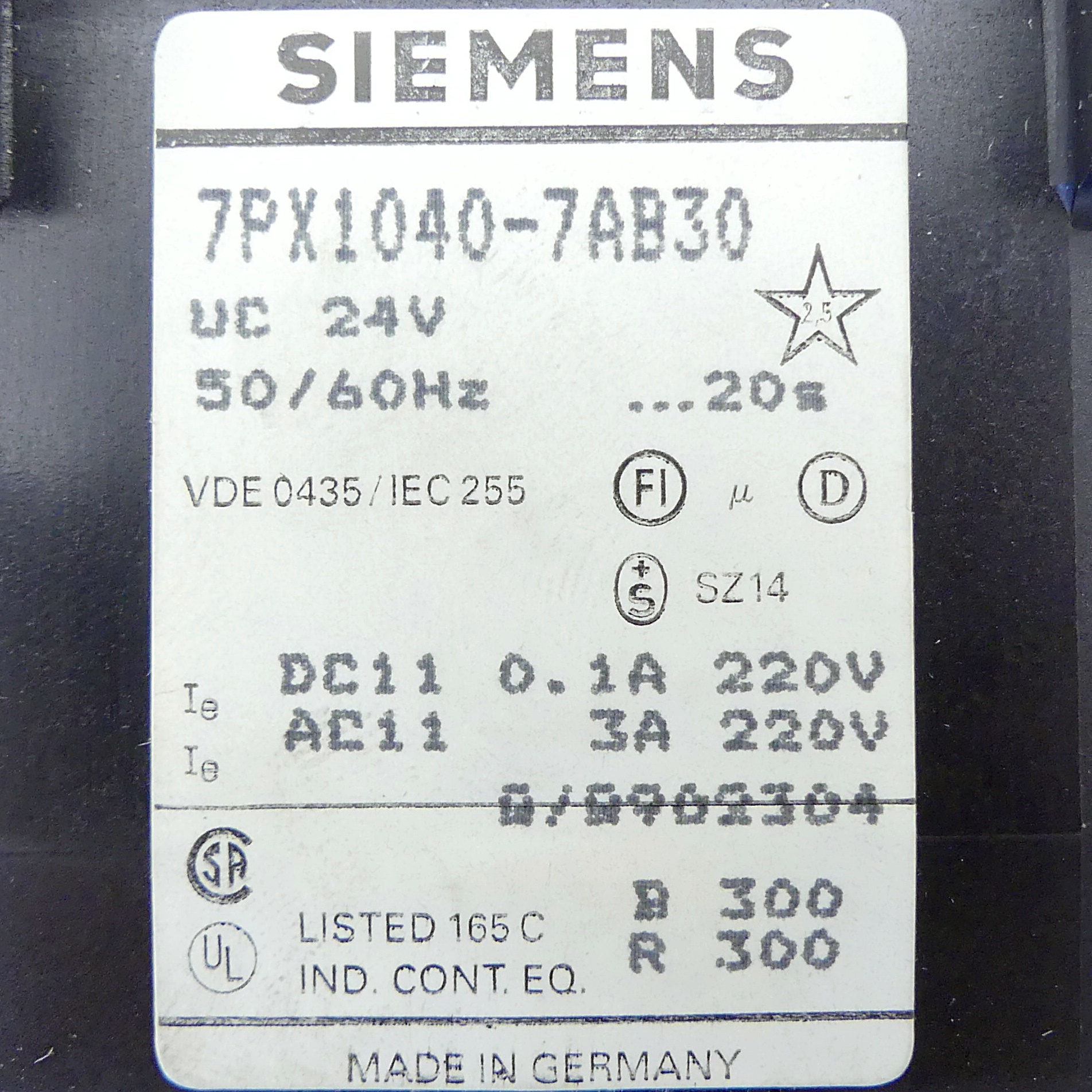 Time relay 7PX10 40-7AB30 