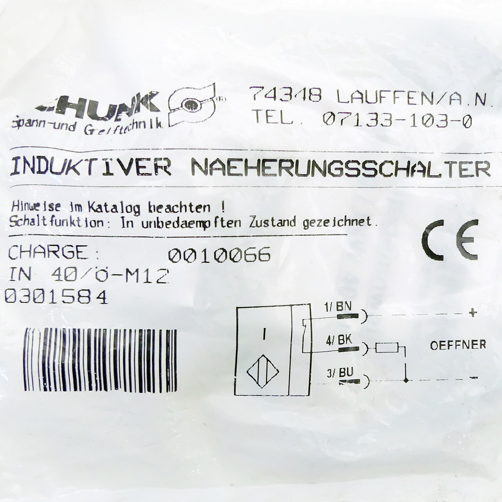 Induktiver Näherungssensor IN/Ö-M12 