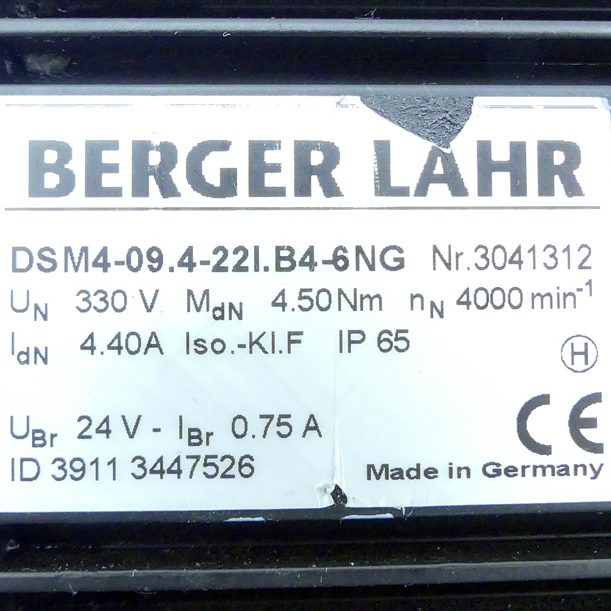 AC-Servomotor mit Haltebremse DSM4-09-4-22IB4-6NG-330V-NTC 